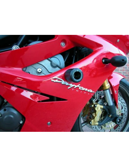 Tampons de protection R&G RACING Classic Style blanc Triumph 675 Daytona
