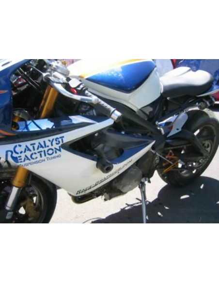 Tampons de protection R&G RACING Classic Style blanc Triumph 675 Daytona