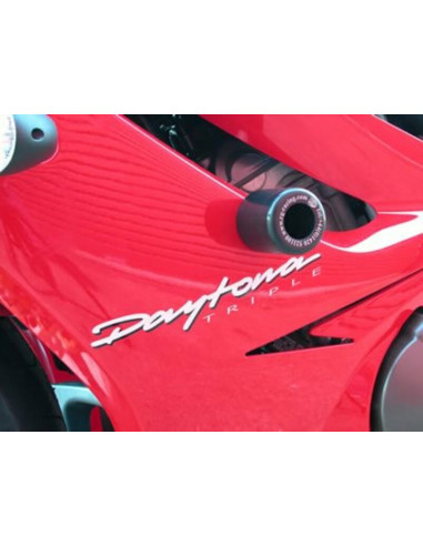 Tampons de protection R&G RACING Classic Style blanc Triumph 675 Daytona