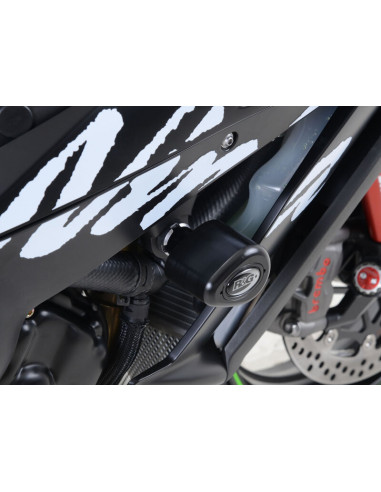 Tampons de protection R&G RACING Aero - blanc Kawasaki ZX10-R/RR