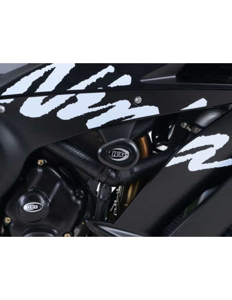 Tampons de protection R&G RACING Aero - blanc Kawasaki ZX10-R/RR