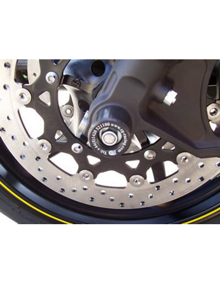 Protection de fourche R&G RACING noir Yamaha YZF-R1/R6 / T-Max 530