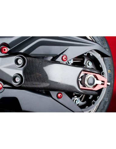 Protection de bras oscillant LIGHTECH carbone brillant Yamaha T-Max 530