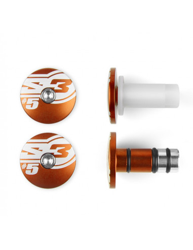 Embouts de guidons S3 End 5 Ø14mm orange