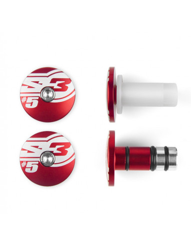 Embouts de guidons S3 End 5 Ø14mm rouge