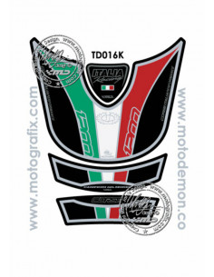 Protection de réservoir MOTOGRAFIX 4pcs noir Italia Ducati Multistrada 1200