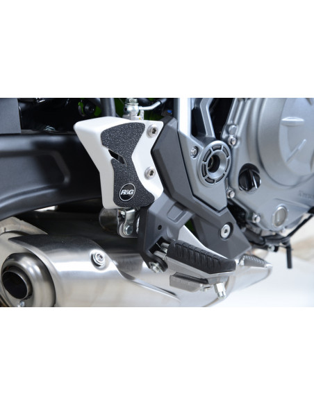 Adhésif anti-frottement R&G RACING platine talon noir (2 pièces) Kawasaki Z650