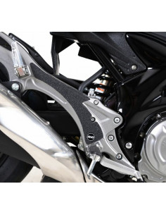 Adhésif anti-frottement R&G RACING platine repose-pieds noir 2 pièces Suzuki Gladius SFV 650