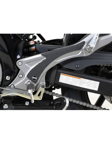 Adhésif anti-frottement R&G RACING platine repose-pieds noir 2 pièces Suzuki Gladius SFV 650