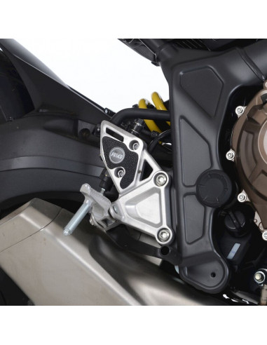 Kit protection de cadre R&G RACING noiur (2 pièces) - Honda CBR650R / CB650R
