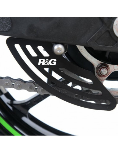 Protection de couronne (dent de requin) R&G RACING noir Kawasaki Ninja 400