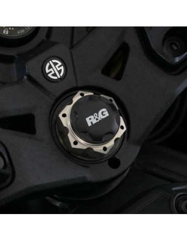Insert ecrou de direction R&G RACING noir Kawasaki H2 SX