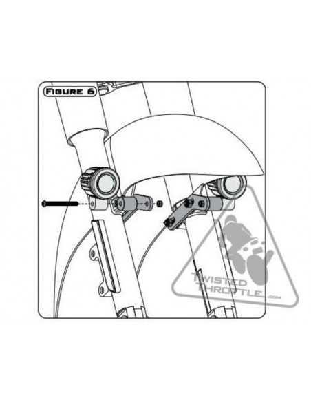 Support éclairage DENALI garde boue Harley Davidson