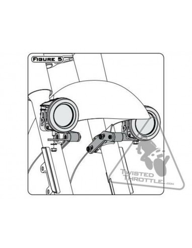 Support éclairage DENALI garde boue Harley Davidson