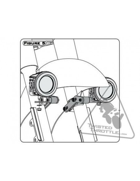 Support éclairage DENALI garde boue Harley Davidson