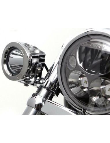 Support éclairage DENALI tubes de fourche Ø39-49mm chrome