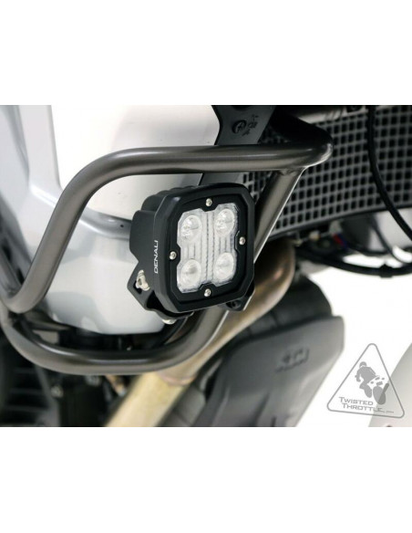 Support éclairage DENALI cadre et crash bars 21-29mm noir