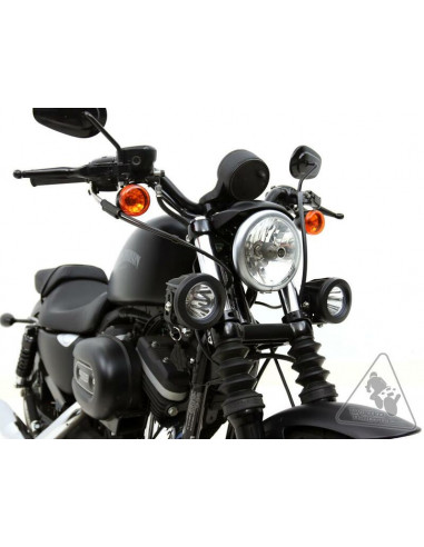 Support éclairage DENALI tubes de fourche Ø39-49mm noir