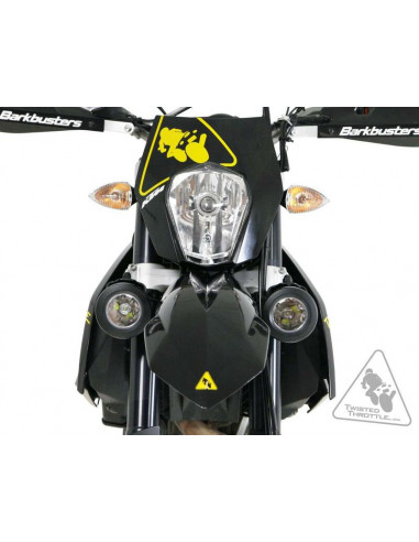 Support éclairage DENALI fourches inversé Ø50-60mm noir