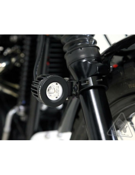 Support éclairage DENALI fourches inversé Ø50-60mm noir