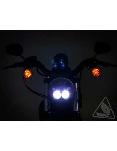 Phare DENALI M5 LED Ø145mm noir chrome