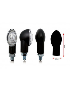 Clignotants BIHR Oval LED noir universel