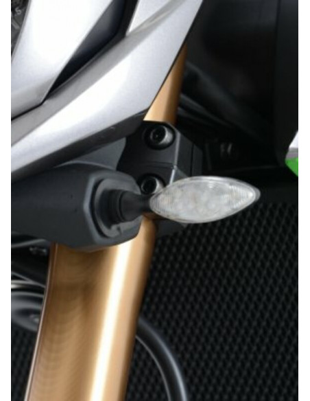 Adaptateur micro clignotant R&G RACING noir Kawasaki