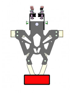 Support de plaque V PARTS noir Kawasaki Z125