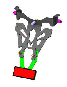 Support de plaque V PARTS noir Honda CB1000R