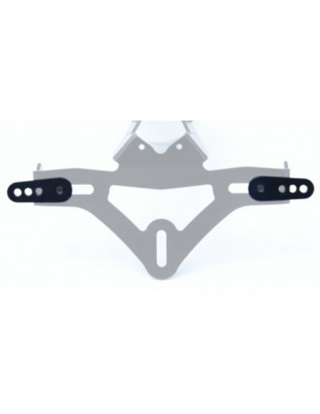 Adaptateur de plaque d'immatriculation R&G RACING noir pour support de plaque