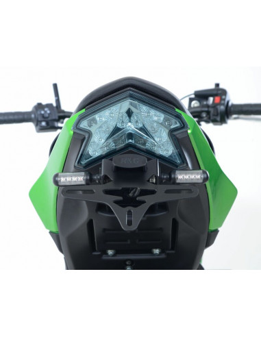 Support de plaque R&G RACING noir Kawasaki Z125