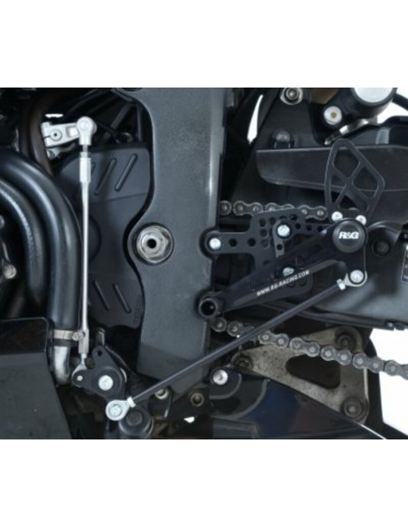 Commandes reculées multipositions R&G RACING noir Honda CBR600RR