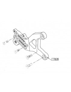 Platine latérale LIGHTECH commande inversée noir Kawasaki - FTR536NER