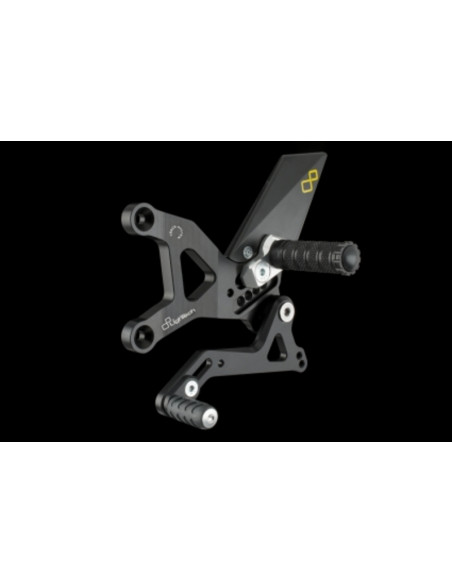 Platine latérale LIGHTECH commande inversée noir Kawasaki - FTR536NER