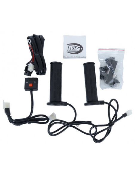 Poignées chauffantes R&G RACING interrupteur guidon 22mm Clip-on