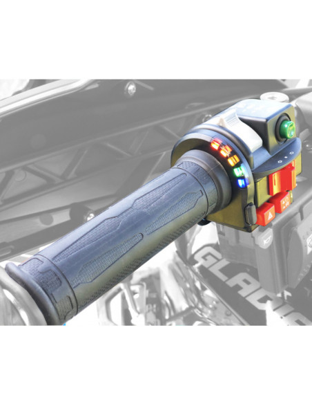 Poignées chauffantes KOSO Ø22mm + pouce chauffant pour la gâchette