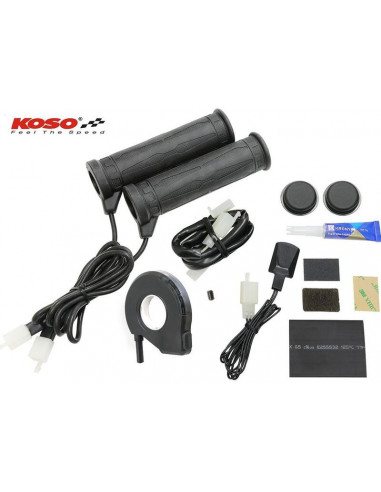 Poignées chauffantes KOSO Ø22mm + pouce chauffant pour la gâchette