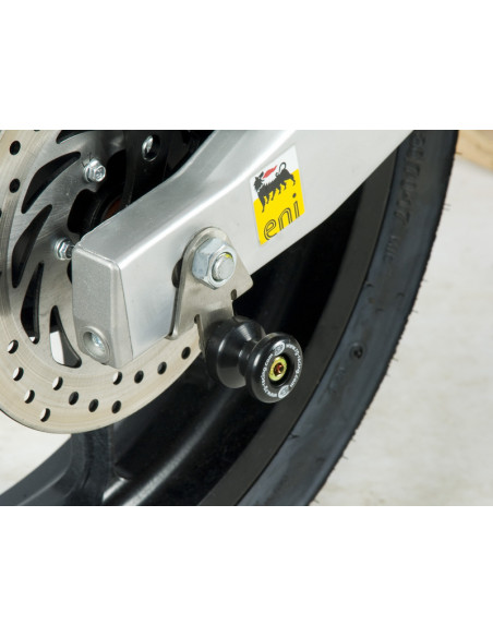 Pions de bras oscillant R&G RACING avec platine argent Aprilia RS4 50/125