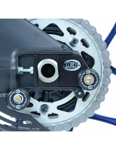 Pions de bras oscillant R&G RACING avec platine noir Yamaha YZF-R1