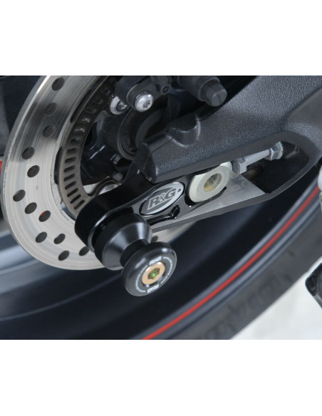 Pions de bras oscillant avec platine R&G RACING noir Triumph