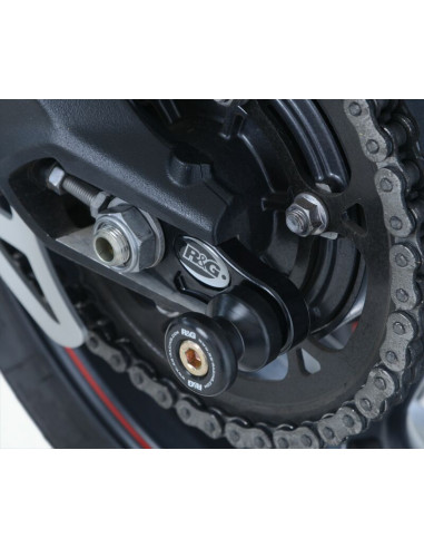 Pions de bras oscillant avec platine R&G RACING noir Triumph