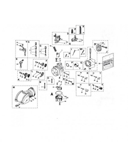 Carburateur DELL ORTO SHBC Ø19mm - avec starter à câble