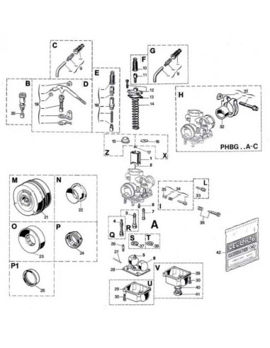 Carburateur DELL ORTO PHBG DS Ø21mm