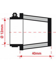 Filtre de reniflard d'huile BMC Ø12mm - FBSA12-40 2