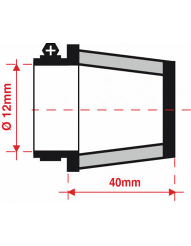 Filtre de reniflard d'huile BMC Ø12mm - FBSA12-40