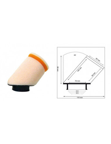 Filtre à air cylindrique TWIN AIR - 158978