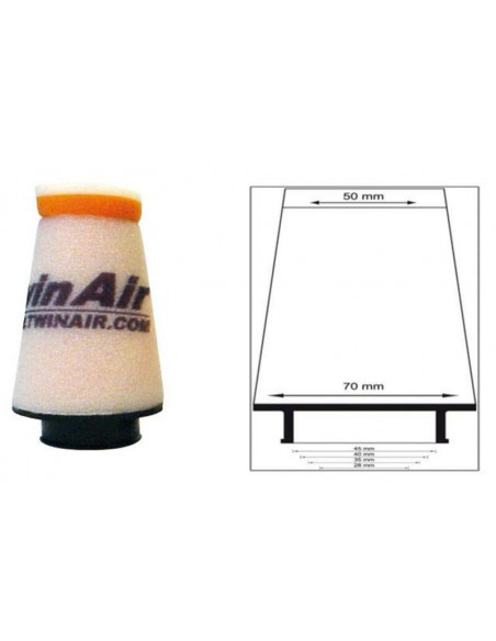 Filtre à air TWIN AIR conique Ø35mm - 158970