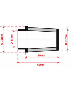 Filtre à air BMC conique Ø41mm - FMSA41-60 2