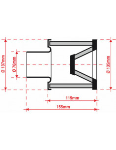 Filtre à air BMC conique Ø76mm - FM369/08 Honda TRX400EX 2