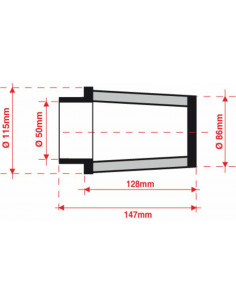 Filtre à air BMC conique Ø50mm - FBSS50-128 2